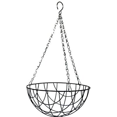 Esschert Design Hängekorb, Metall, 25,4 cm, Schwarz Esschert Design Hängekorb, Metall, 25,4 cm, Schwarz