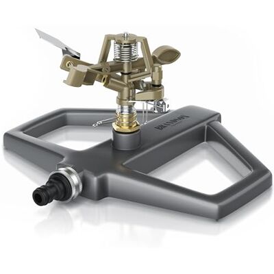 Brandson Rasensprenger Impulsregner Metall – Intervall Sprinkler – Kreisregner – große Flächen bis 314 m2 – 20 m Reichweite Bewässerungssystem – Schnellkupplung 3/4 Zoll auf 1/2 Zoll Brandson Rasensprenger Impulsregner Metall – Intervall Sprinkler – Kreisregner – große Flächen bis 314 m2 – 20 m Reichweite Bewässerungssystem – Schnellkupplung 3/4 Zoll auf 1/2 Zoll