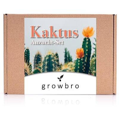 growbro Kaktus, Anzuchtset inkl. Sprühflasche, Geburtstagsgeschenk, Sukkulenten, Geschenke für Frauen & Männer, Gastgeschenk, Zimmerpflanzen, Garten Geschenk, Cactus growbro Kaktus, Anzuchtset inkl. Sprühflasche, Geburtstagsgeschenk, Sukkulenten, Geschenke für Frauen & Männer, Gastgeschenk, Zimmerpflanzen, Garten Geschenk, Cactus