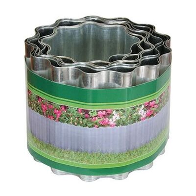 Gartenwelt Riegelsberger Rasenkante Welle verzinkt Beetumrandung Rasenbegrenzung Beeteinfassung Höhe 14 cm Länge 5 m Gartenwelt Riegelsberger Rasenkante Welle verzinkt Beetumrandung Rasenbegrenzung Beeteinfassung Höhe 14 cm Länge 5 m