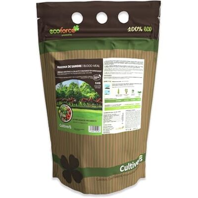CULTIVERS Blutmehl 5 kg ECOCERT-zertifizierter Bio-Dünger mit hohem Stickstoff- und organischem Substanzgehalt Natürlicher Bodenverbesserer für Boden, Gemüsegarten und Garten CULTIVERS Blutmehl 5 kg ECOCERT-zertifizierter Bio-Dünger mit hohem Stickstoff- und organischem Substanzgehalt Natürlicher Bodenverbesserer für Boden, Gemüsegarten und Garten