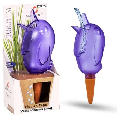 Scheurich Wasserspender Bördy M 1 x Lila 220ml Füllmenge Bewässerungskugel klein mit Ton Fuß Wasserspender Pflanzen und Blumen Terrakotta Stiel Scheurich Wasserspender Bördy M 1 x Lila 220ml Füllmenge Bewässerungskugel klein mit Ton Fuß Wasserspender Pflanzen und Blumen Terrakotta Stiel