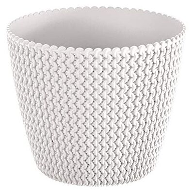 Prosperplast Runder Topf 28,2l Splofy aus weißer Kunststofffarbe, Ø39.1 x 33 cm Prosperplast Runder Topf 28,2l Splofy aus weißer Kunststofffarbe, Ø39.1 x 33 cm