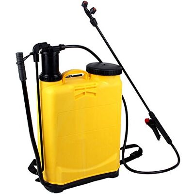 WODFARR Drucksprüher, Rucksack, 16 l, Einrohr-Pestizid-Sprühgerät, 16 l, Wasser/Unkrautvernichter/Dünger (gelb) WODFARR Drucksprüher, Rucksack, 16 l, Einrohr-Pestizid-Sprühgerät, 16 l, Wasser/Unkrautvernichter/Dünger (gelb)