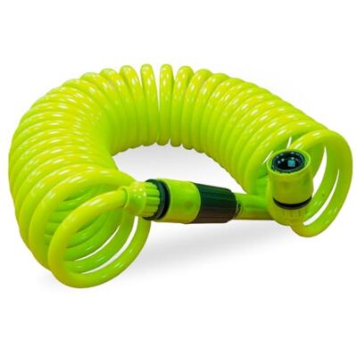 Amig Spiralschlauch für Gartenbewässerung Ausziehbarer Gartenschlauch mit Bewässerungslanze und Adaptern Flexibel, Platzsparend und Knickfest Bis 15 m Polypropylen Pistaziengrün Amig Spiralschlauch für Gartenbewässerung Ausziehbarer Gartenschlauch mit Bewässerungslanze und Adaptern Flexibel, Platzsparend und Knickfest Bis 15 m Polypropylen Pistaziengrün