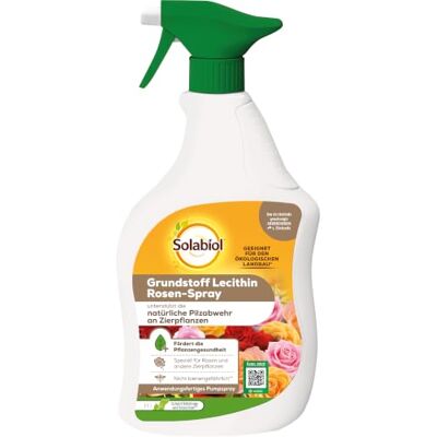 Solabiol Grundstoff Lecithin Rosen-Spray, natürliche Abwehr von Pilzkrankheiten an Rosen, 1 Liter Sprühflasche Solabiol Grundstoff Lecithin Rosen-Spray, natürliche Abwehr von Pilzkrankheiten an Rosen, 1 Liter Sprühflasche