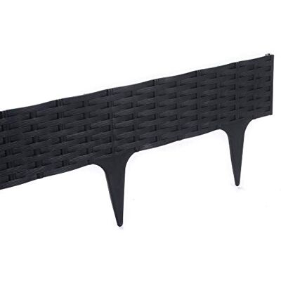 Unbekannt rg-vertrieb Rasenkante Gartenpalisade Beeteinfassung 3,9m Anthrazit Rattan-Optik Beetumrandung Mähkante Kunststoff Palisade flexibel 5 Module je 78,5cm für Gartenweg & Beet Unbekannt rg-vertrieb Rasenkante Gartenpalisade Beeteinfassung 3,9m Anthrazit Rattan-Optik Beetumrandung Mähkante Kunststoff Palisade flexibel 5 Module je 78,5cm für Gartenweg & Beet