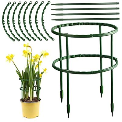 Perodlly Pflanzenstützstäbe, runder Pflanzenstützring, Käfig, Strauchhalter für Gemüse, Blumen, 20 Stück. Perodlly Pflanzenstützstäbe, runder Pflanzenstützring, Käfig, Strauchhalter für Gemüse, Blumen, 20 Stück.