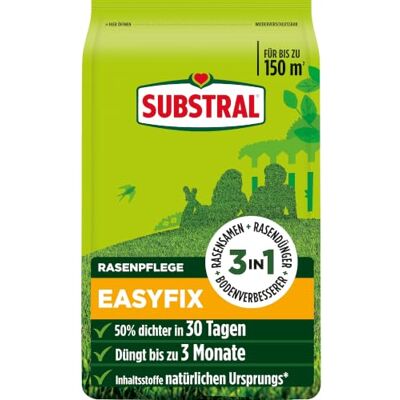 Substral EasyFix 7,5kg Rasensamen-Dünger-Kombi für 150m² +Bodenverbesserer Substral EasyFix 7,5kg Rasensamen-Dünger-Kombi für 150m² +Bodenverbesserer