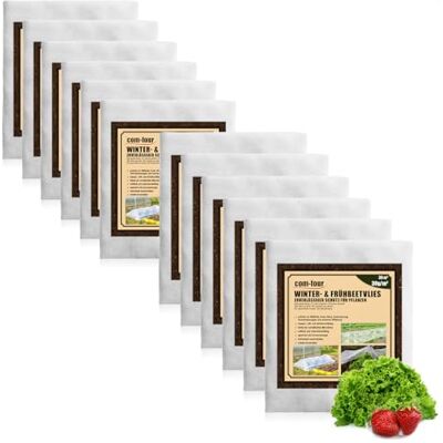 com-four ® 180 m² Frühbeetvlies 30g/m² Wintervlies als Frostschutz Abdeckvlies 12 Stück 1,5 x 10 m reißfestes Hochbeet-Vlies für Gemüse, Obstbäume und als Kälteschutz (180m²-30g/m²) com-four ® 180 m² Frühbeetvlies 30g/m² Wintervlies als Frostschutz Abdeckvlies 12 Stück 1,5 x 10 m reißfestes Hochbeet-Vlies für Gemüse, Obstbäume und als Kälteschutz (180m²-30g/m²)