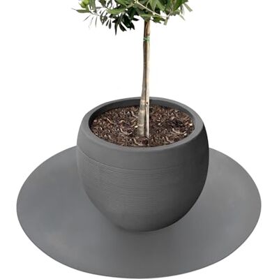 KARAT Untersetzer für Blumentopf, Blumenuntersetzer mit abgeschrägter Kante, Unterlage für Pflanztöpfe, Schutzmatte, Bodenschutzmatte, Blumentopfuntersetzer (Majesty) (Dunkelgrau, Rund 90 cm) KARAT Untersetzer für Blumentopf, Blumenuntersetzer mit abgeschrägter Kante, Unterlage für Pflanztöpfe, Schutzmatte, Bodenschutzmatte, Blumentopfuntersetzer (Majesty) (Dunkelgrau, Rund 90 cm)