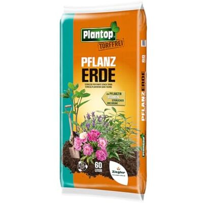Plantop Pflanzerde torffrei 60 Liter – Universalerde für Beet, Kübel & Gemüseanbau – Mit Kompost, Kokosmark & Profi-Dünger – Kultursubstrat aus nachwachsenden Rohstoffen – 60,0 Liter Plantop Pflanzerde torffrei 60 Liter – Universalerde für Beet, Kübel & Gemüseanbau – Mit Kompost, Kokosmark & Profi-Dünger – Kultursubstrat aus nachwachsenden Rohstoffen – 60,0 Liter
