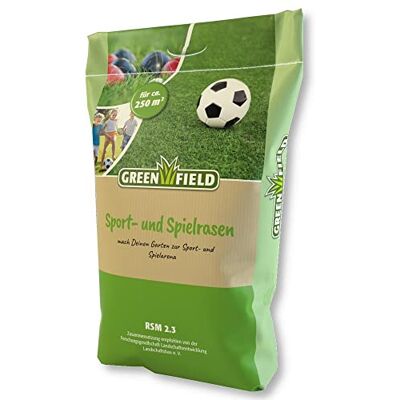 Greenfield Sportrasen und Spielrasen 5kg Gras Samen Rasen Sport Familie Robust Greenfield Sportrasen und Spielrasen 5kg Gras Samen Rasen Sport Familie Robust