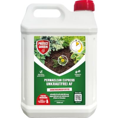 PROTECT GARDEN Permaclean Express Unkrautfrei AF, anwendungsfertiger Unkrautvernichter mit schneller Wirkung gegen Unkräuter und Ungräser, 5 Liter Fertigformulierung PROTECT GARDEN Permaclean Express Unkrautfrei AF, anwendungsfertiger Unkrautvernichter mit schneller Wirkung gegen Unkräuter und Ungräser, 5 Liter Fertigformulierung