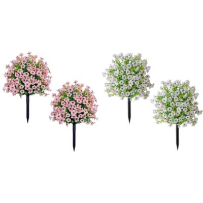 Generic 2Pcs 23.62 in Faux Flower Garden Stakes Easy Install No Fade Outdoor Realistic Plastic Flowers with Ground Stake for Porch Patio Balcony Planter Yard Generic 2Pcs 23.62 in Faux Flower Garden Stakes Easy Install No Fade Outdoor Realistic Plastic Flowers with Ground Stake for Porch Patio Balcony Planter Yard
