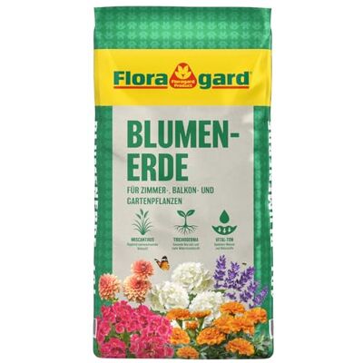Floragard Blumenerde 40 L – hochwertige Universalerde mit Ton & Langzeitdünger – lockere, nährstoffspeichernde Struktur für kräftiges Wachstum von Zimmerpflanzen, Balkonpflanzen & Gartenpflanzen Floragard Blumenerde 40 L – hochwertige Universalerde mit Ton & Langzeitdünger – lockere, nährstoffspeichernde Struktur für kräftiges Wachstum von Zimmerpflanzen, Balkonpflanzen & Gartenpflanzen