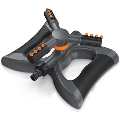 Brandson Rasensprenger 3/4 Zoll 360 Grad Kreisregner Garten Rotierender Wasser Sprinkler mit Schnellkupplung Rasensprinkler Brandson Rasensprenger 3/4 Zoll 360 Grad Kreisregner Garten Rotierender Wasser Sprinkler mit Schnellkupplung Rasensprinkler