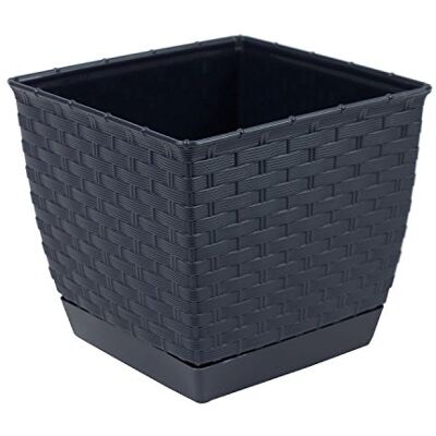 Prosperplast RATOLLA SQUARE 6L Topf, Abmessungen (mm) 220x220x189, Farbe Anthrazit Prosperplast RATOLLA SQUARE 6L Topf, Abmessungen (mm) 220x220x189, Farbe Anthrazit