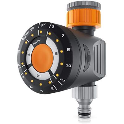 Brandson Bewässerungsuhr Wasserzeitschaltuhr – elektrische Bewässerungssteuerung – Dauer Zyklus Delay Funktion intuitive Bedienung Timer – inkl. Adapter auf 1/2 + 3/4 Zoll Brandson Bewässerungsuhr Wasserzeitschaltuhr – elektrische Bewässerungssteuerung – Dauer Zyklus Delay Funktion intuitive Bedienung Timer – inkl. Adapter auf 1/2 + 3/4 Zoll