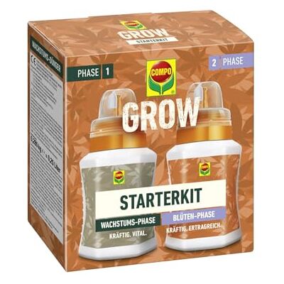 Compo GROW Duopack für Spezialkulturen, Wachstums- & Blüten-Dünger, Indoor & Outdoor 2x250 ml, grün Compo GROW Duopack für Spezialkulturen, Wachstums- & Blüten-Dünger, Indoor & Outdoor 2x250 ml, grün