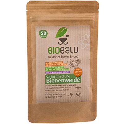 Biobalu Bienenweide Blumenwiese Samen mehrjährig & winterhart, Samen Über 30 heimische Blumen und Wildkräuter, spezielle Artenauswahl für den Nordwesten 50g Biobalu Bienenweide Blumenwiese Samen mehrjährig & winterhart, Samen Über 30 heimische Blumen und Wildkräuter, spezielle Artenauswahl für den Nordwesten 50g