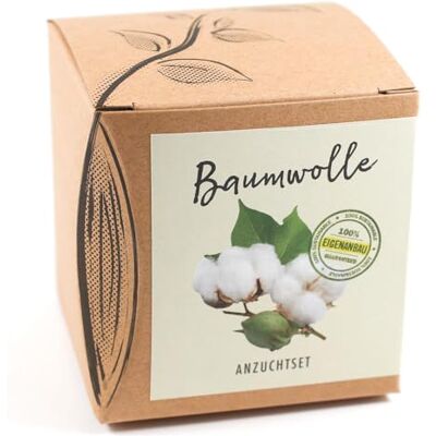 NATUR KRAFTWERK Geschenk-Anzuchtset Baumwolle Mit Samen der Topfbaumwolle, Tolle Geschenk-Idee NATUR KRAFTWERK Geschenk-Anzuchtset Baumwolle Mit Samen der Topfbaumwolle, Tolle Geschenk-Idee
