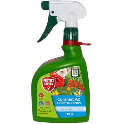 PROTECT GARDEN Curamat AZ Universal Pilzfrei gegen Pilzkrankheiten mit vorbeugender und heilender Wirkung an Rosen, Zierpflanzen und Gemüse, 1 Liter Sprühflasche PROTECT GARDEN Curamat AZ Universal Pilzfrei gegen Pilzkrankheiten mit vorbeugender und heilender Wirkung an Rosen, Zierpflanzen und Gemüse, 1 Liter Sprühflasche