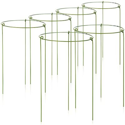 com-four ® 6X Blumen- und Staudenhalter 28cm, Strauchstütze rund Buschstütze für Blumen Rankengewächse und Stauden Ø 18 cm com-four ® 6X Blumen- und Staudenhalter 28cm, Strauchstütze rund Buschstütze für Blumen Rankengewächse und Stauden Ø 18 cm