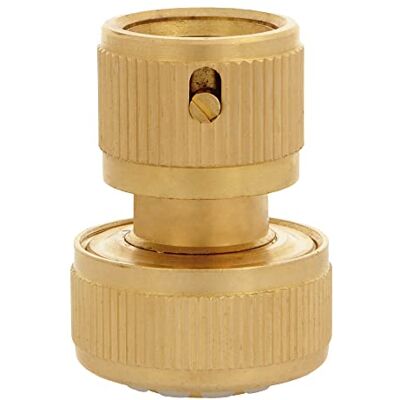 Amig Schnellverbinder für Schlauch 3/4" mit Schnellankersystem durch Klick Sicherheitsstop-Funktion Hergestellt aus Messing Mattgold Amig Schnellverbinder für Schlauch 3/4" mit Schnellankersystem durch Klick Sicherheitsstop-Funktion Hergestellt aus Messing Mattgold