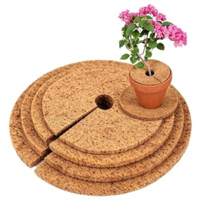 Zqemy 8 x natürliche Kokosfaser-Mulchmatten Schutzscheiben-Pad für Blumentopf, praktisches Unkrautbekämpfungszubehör für den Garten, 25 cm Zqemy 8 x natürliche Kokosfaser-Mulchmatten Schutzscheiben-Pad für Blumentopf, praktisches Unkrautbekämpfungszubehör für den Garten, 25 cm