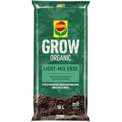 Compo Grow Organic Light-Mix Erde Aussaaterde mit lockerer, luftiger Struktur für den Anbau von Spezialkulturen im Indoor- & Outdoor-Bereich 50 L Compo Grow Organic Light-Mix Erde Aussaaterde mit lockerer, luftiger Struktur für den Anbau von Spezialkulturen im Indoor- & Outdoor-Bereich 50 L