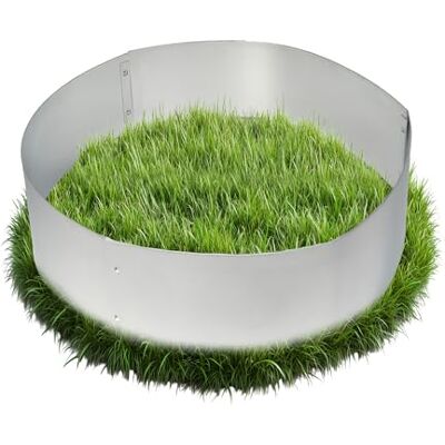 Gartenwelt Riegelsberger Rasenkante Kreis Ø 70 cm – 3 Stück runde Beeteinfassung aus feuerverzinktem Stahl, Höhe 14 cm, Rasenbegrenzung & Baumeinfassung Gartenwelt Riegelsberger Rasenkante Kreis Ø 70 cm – 3 Stück runde Beeteinfassung aus feuerverzinktem Stahl, Höhe 14 cm, Rasenbegrenzung & Baumeinfassung
