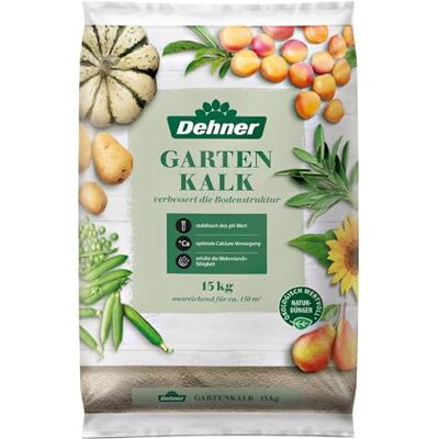 Dehner Gartenkalk, hochwertiger Dünger für Gartenpflanzen, mit Calciumcarbonat, reguliert den Säuregehalt, 15 kg, für ca. 150 qm, bunt Dehner Gartenkalk, hochwertiger Dünger für Gartenpflanzen, mit Calciumcarbonat, reguliert den Säuregehalt, 15 kg, für ca. 150 qm, bunt