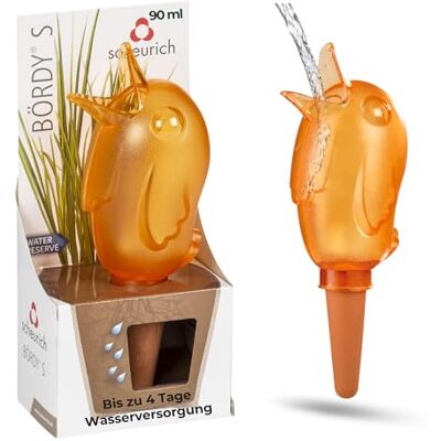 Scheurich Wasserspender S Bördy 1 x Orange 90ml Füllmenge Bewässerungskugel klein mit Ton Fuß Wasserspender Pflanzen und Blumen Terrakotta Stiel Scheurich Wasserspender S Bördy 1 x Orange 90ml Füllmenge Bewässerungskugel klein mit Ton Fuß Wasserspender Pflanzen und Blumen Terrakotta Stiel
