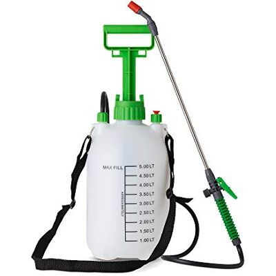 SA Products Pump Action Drucksprüher Unkrautvernichter Sprühpumpe für Dünger, Pestizide, Fungizide, Reinigung Gartensprüher mit Kunststofflanze & Tragegurt Wassersprühflaschen (5 Liter) SA Products Pump Action Drucksprüher Unkrautvernichter Sprühpumpe für Dünger, Pestizide, Fungizide, Reinigung Gartensprüher mit Kunststofflanze & Tragegurt Wassersprühflaschen (5 Liter)