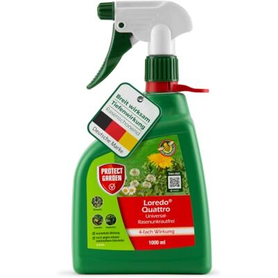 PROTECT GARDEN Universal-Rasenunkrautfrei Loredo Quattro Rasen-Unkrautvernichter gegen hartnäckige Unkräuter mit 4-fach Wirkung, 1 Liter Sprüher PROTECT GARDEN Universal-Rasenunkrautfrei Loredo Quattro Rasen-Unkrautvernichter gegen hartnäckige Unkräuter mit 4-fach Wirkung, 1 Liter Sprüher