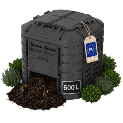 FIXKRAFT Thermokomposter 600L Komposter Garten Schnellkomposter Für schnelles Kompostieren von Rasenschnitt, Laub, Küchenabfällen – natürlicher Kompost als Dünger im eigenen Garten FIXKRAFT Thermokomposter 600L Komposter Garten Schnellkomposter Für schnelles Kompostieren von Rasenschnitt, Laub, Küchenabfällen – natürlicher Kompost als Dünger im eigenen Garten