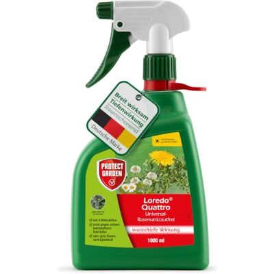 PROTECT GARDEN Universal-Rasenunkrautfrei Loredo Quattro Rasen-Unkrautvernichter gegen hartnäckige Unkräuter mit 4-fach Wirkung, 1 Liter Sprüher PROTECT GARDEN Universal-Rasenunkrautfrei Loredo Quattro Rasen-Unkrautvernichter gegen hartnäckige Unkräuter mit 4-fach Wirkung, 1 Liter Sprüher
