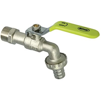 Amig Gartenarmatur für Schläuche Wandanschluss für 1/2-Zoll-Schläuche & 3/4-Zoll-Adapter Robustes Messing Wetterbeständig Einfache Installation, Silber, Messing Amig Gartenarmatur für Schläuche Wandanschluss für 1/2-Zoll-Schläuche & 3/4-Zoll-Adapter Robustes Messing Wetterbeständig Einfache Installation, Silber, Messing