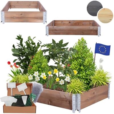 MODO24 Hochbeet Holz, Blumenkasten, Gartenbeet, 20x120x80 cm, Braun Robustes Kräuterbeet & Gemüsebeet aus Kiefernholz, Dekorativer Pflanzkasten & Blumenbeet für Garten, Balkon & Terrasse MODO24 Hochbeet Holz, Blumenkasten, Gartenbeet, 20x120x80 cm, Braun Robustes Kräuterbeet & Gemüsebeet aus Kiefernholz, Dekorativer Pflanzkasten & Blumenbeet für Garten, Balkon & Terrasse