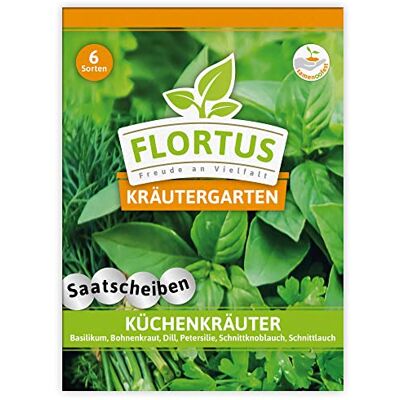 FLORTUS Freude an Vielfalt FLORTUS Küchenkräuter Saatscheiben 6 Sorten Kräutersamen in praktischen Saatscheiben Kräuter Samen Mix Kräutersamen für Basilikum, Bohnenkraut, Dill, Petersilie, Schnittknoblauch, Schnittlauch FLORTUS Freude an Vielfalt FLORTUS Küchenkräuter Saatscheiben 6 Sorten Kräutersamen in praktischen Saatscheiben Kräuter Samen Mix Kräutersamen für Basilikum, Bohnenkraut, Dill, Petersilie, Schnittknoblauch, Schnittlauch