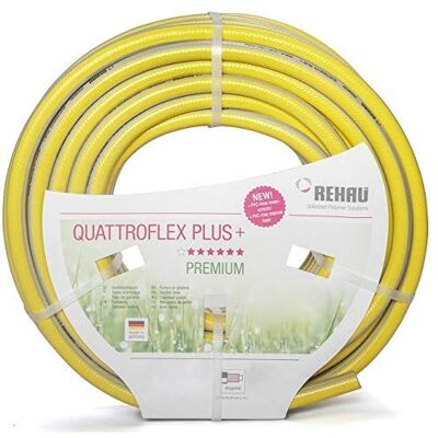 REHAU Gartenschlauch QUATTROFLEX Plus+ 1/2 Zoll 15m: ökologisch unbedenklich, extrem druckfest, gelb REHAU Gartenschlauch QUATTROFLEX Plus+ 1/2 Zoll 15m: ökologisch unbedenklich, extrem druckfest, gelb
