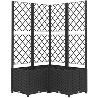 vidaXL Pflanzkübel mit Rankgitter Blumenkübel Pflanzkasten Blumentopf Blumenkasten Rankhilfe Spalier Gartenspalier Schwarz 80x80x136cm PP vidaXL Pflanzkübel mit Rankgitter Blumenkübel Pflanzkasten Blumentopf Blumenkasten Rankhilfe Spalier Gartenspalier Schwarz 80x80x136cm PP