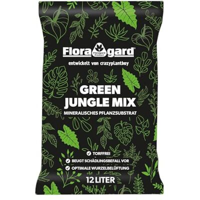 Floragard Green Jungle Mix 12 L – mineralisches, luftiges Pflanzsubstrat für Monstera, Philodendron – sorgt für optimale Drainage & gesundes Wurzelwachstum – ideal für anspruchsvolle Zimmerpflanzen Floragard Green Jungle Mix 12 L – mineralisches, luftiges Pflanzsubstrat für Monstera, Philodendron – sorgt für optimale Drainage & gesundes Wurzelwachstum – ideal für anspruchsvolle Zimmerpflanzen