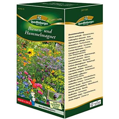 Quedlinburger Bienen & Hummel Magnet Blumenwiese 500g Bienenwiese für Bienen, Hummeln und Schmetterlinge und weitere Insekten Blumensamen für eine farbenfrohe Blumenmischung Quedlinburger Bienen & Hummel Magnet Blumenwiese 500g Bienenwiese für Bienen, Hummeln und Schmetterlinge und weitere Insekten Blumensamen für eine farbenfrohe Blumenmischung
