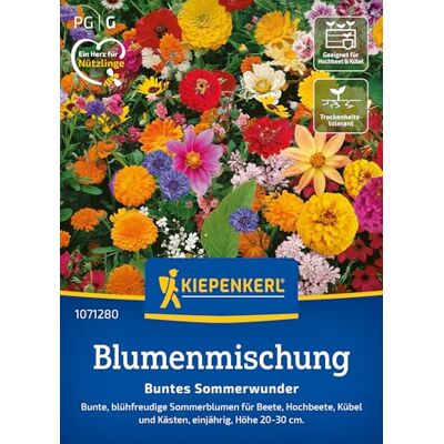 Kiepenkerl Blumensamen-Mischung Buntes Sommerwunder 1071280 Blumensamenmischung für Blumenbeete & Kübel Wildblumensamen, Blumenwiese, Saatgut Kiepenkerl Blumensamen-Mischung Buntes Sommerwunder 1071280 Blumensamenmischung für Blumenbeete & Kübel Wildblumensamen, Blumenwiese, Saatgut