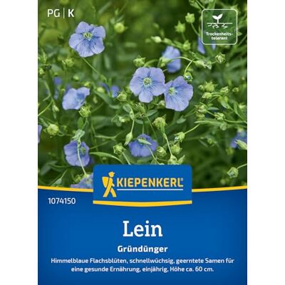 Kiepenkerl Lein Blauer Flachs 1074150, Gründüngungssaat Himmelblaue Flachsblüten, schnellwüchsig, langanhaltende Blüte, lockert den Boden tiefgründig Kiepenkerl Lein Blauer Flachs 1074150, Gründüngungssaat Himmelblaue Flachsblüten, schnellwüchsig, langanhaltende Blüte, lockert den Boden tiefgründig