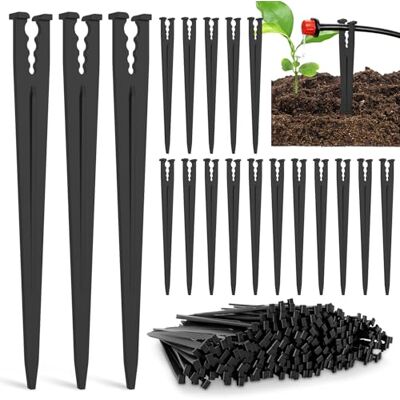 PEIZHIYC 150 Stück Tropfbewässerungsstützen für 1 4 Zoll Schlauch, Halterungsstäbe für Tropfbewässerungsschlauch und Tropfer, für Gewächshaus, Garten, Gemüsebeet, Blumenbeet und Kräuteranbau PEIZHIYC 150 Stück Tropfbewässerungsstützen für 1 4 Zoll Schlauch, Halterungsstäbe für Tropfbewässerungsschlauch und Tropfer, für Gewächshaus, Garten, Gemüsebeet, Blumenbeet und Kräuteranbau