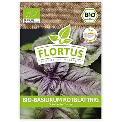 FLORTUS Freude an Vielfalt FLORTUS BIO Basilikum rotblättrig Kräutersamen Basilikumsamen Bio Saatgut aus Pflanzensamen Samen zur Anzucht für Garten, Balkon, Küche & Fensterbank FLORTUS Freude an Vielfalt FLORTUS BIO Basilikum rotblättrig Kräutersamen Basilikumsamen Bio Saatgut aus Pflanzensamen Samen zur Anzucht für Garten, Balkon, Küche & Fensterbank