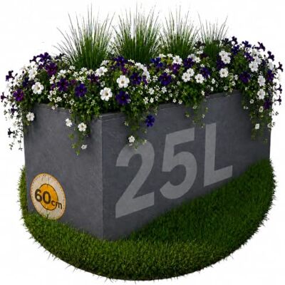 Ondis24 Balkonkasten mit Wasserspeicher, 25L Pflanzvolumen, Pflanzkübel Vulkan, rechteckig, Blumentopf, Balkon Terrasse (Anthrazit) Ondis24 Balkonkasten mit Wasserspeicher, 25L Pflanzvolumen, Pflanzkübel Vulkan, rechteckig, Blumentopf, Balkon Terrasse (Anthrazit)